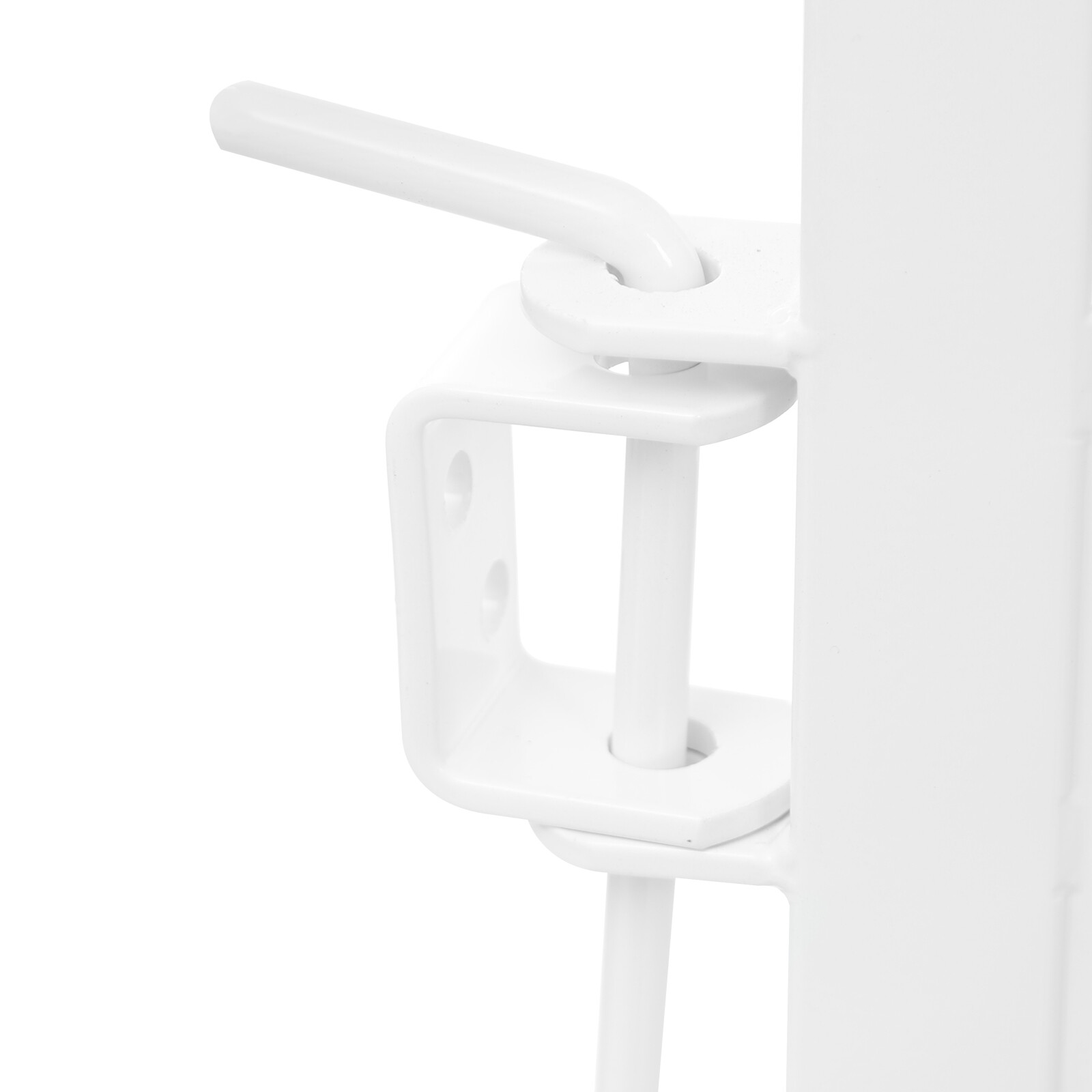 Mobile Expandable Folding Gate White Diamond 540×45×102cm Lockable Wheels