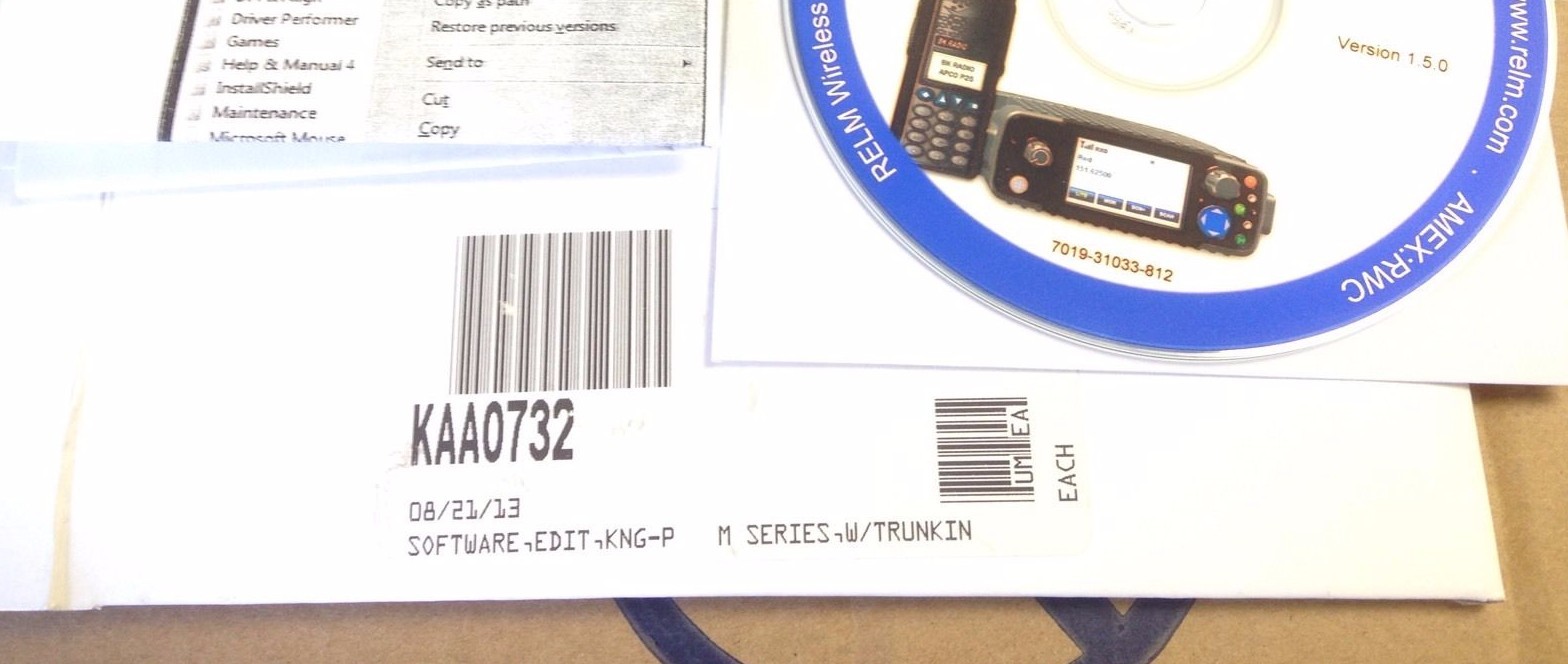 Bendix king KAA0732 Programming Software W/ Trunking  KNG P - KNG M radios