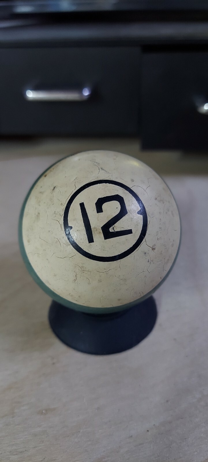 #12 Pool Ball VINTAGE, ANTIQUE BILLIARD BALLS 2
