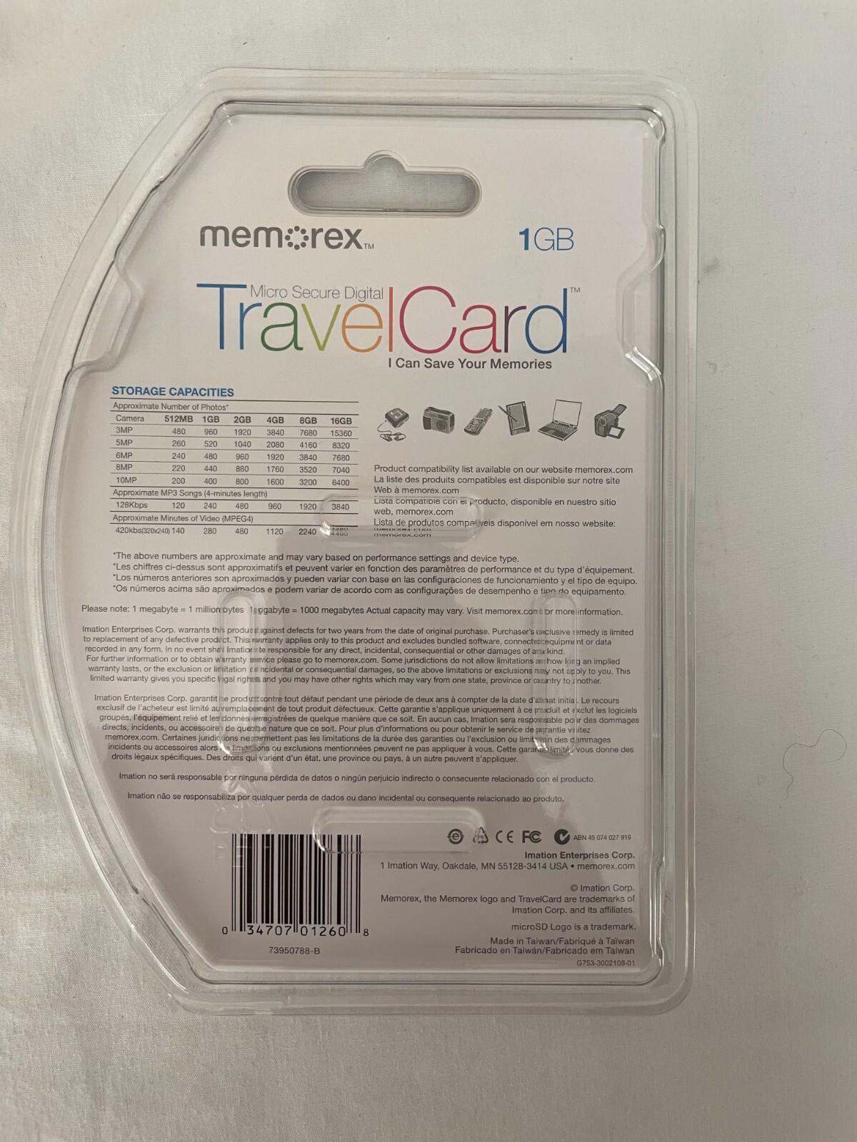 memorex microSD Travel Card 1GB - e52