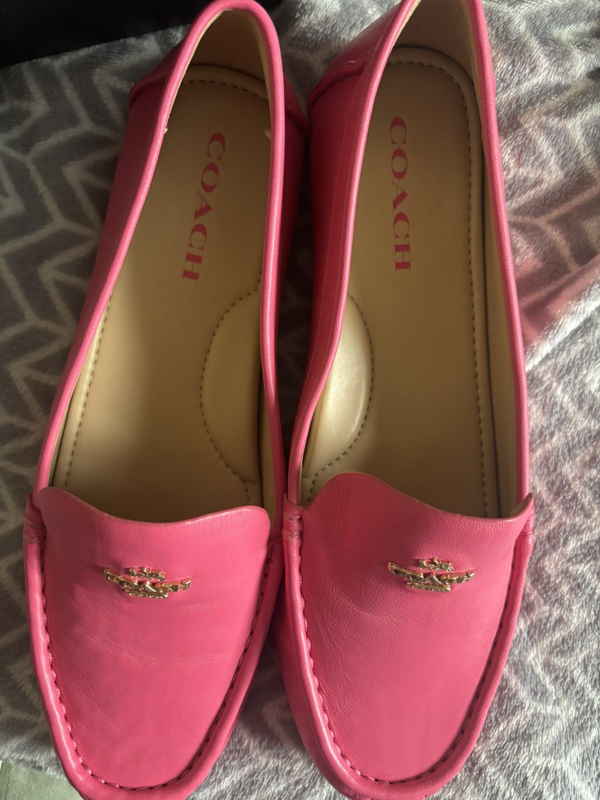 Coach Marley Driver Leather Loafers Slip On Flats