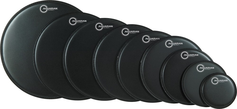 Aquarian Response 2 Drumhead (Black) 8 in.