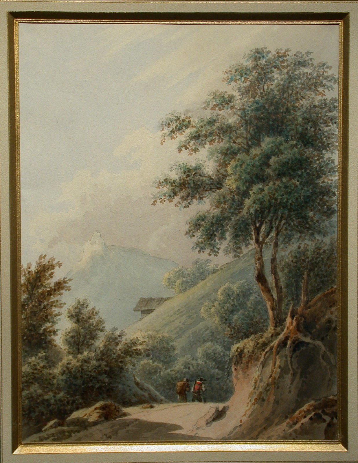 Brushwood collector in the mountains-Austria around 1850.
