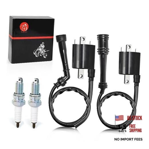 Ignition Coil Pack and CAP R+L & spark plug For Yamaha V Star 650 XVS650 1998