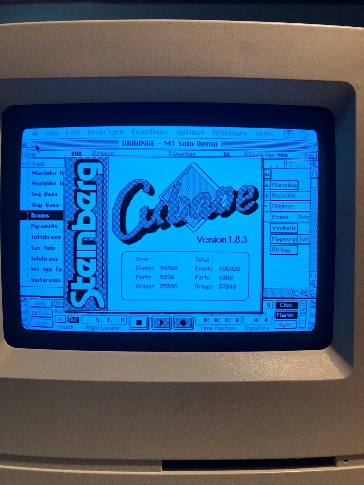 Cubase v.1.8.3 per Macintosh, 2 Floppy 800 K