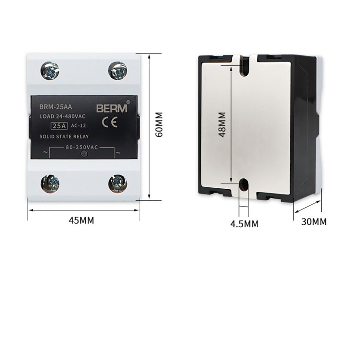 Solid State Relays Module AC-AC SSR-10/25/40/60/80/100AA Single-phase 80-250VAC