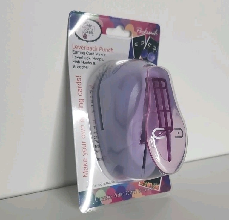 Earring Display Card Hole & Tab Punch For Kidney, Fishhooks, Leverback, Hoops +