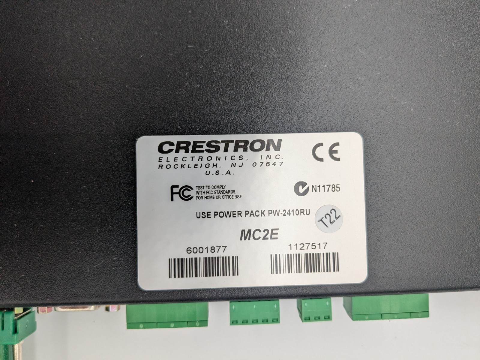 CRESTRON MC2E Professional Media Controller w/OEM Power Supply, Rack Mounts Used