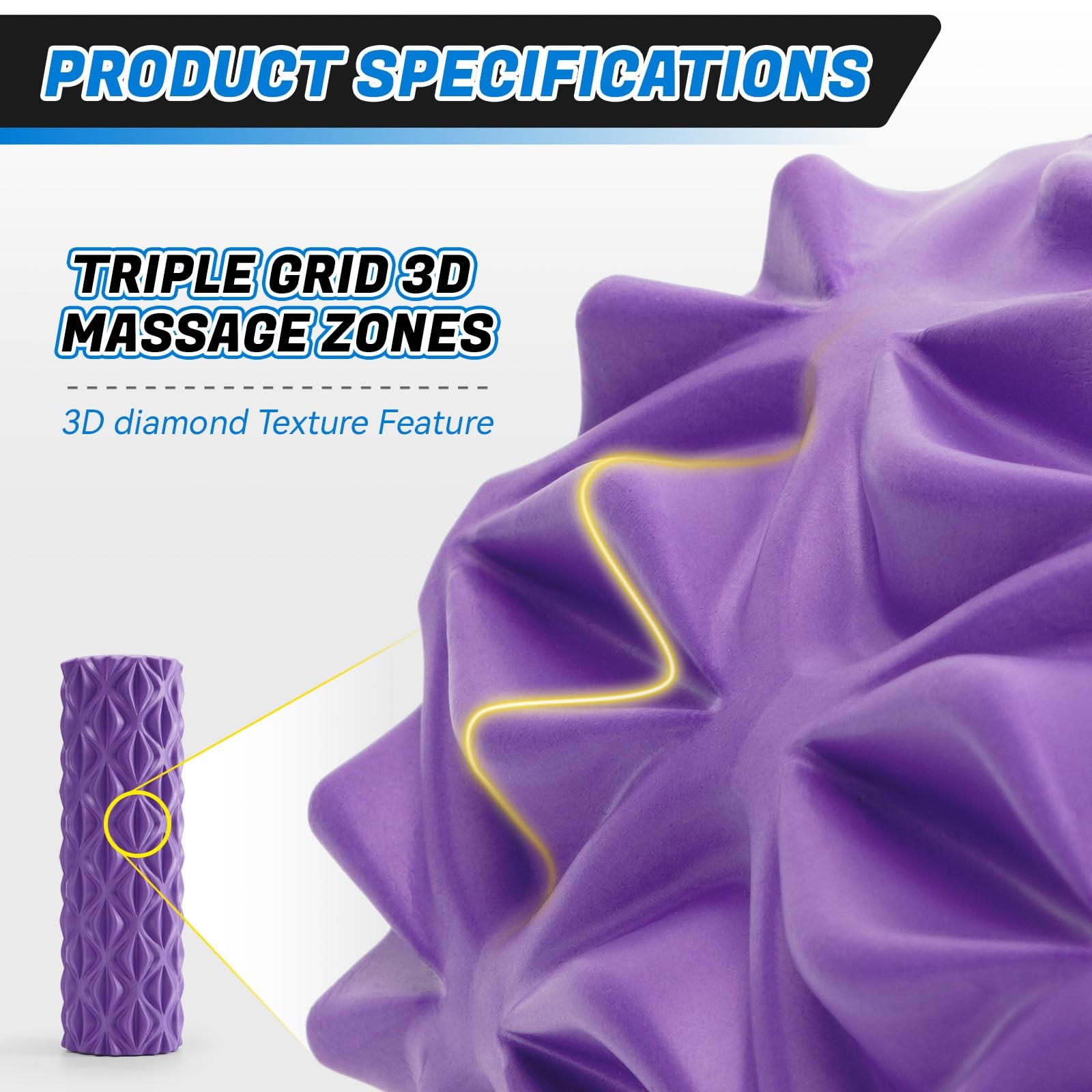 Foam Roller High Density Deep Tissue Massager for Muscle Massage