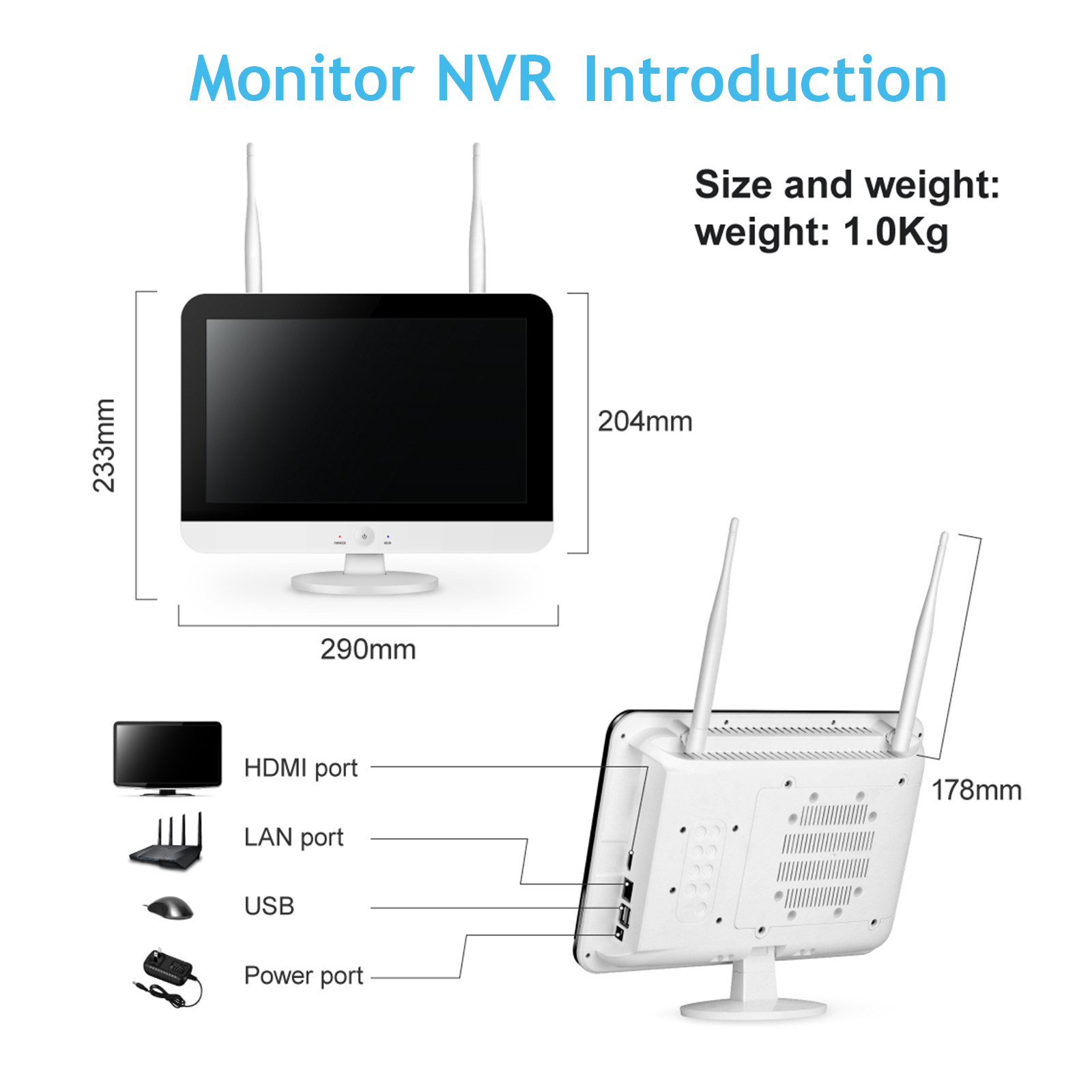JENNOV Wireless 5MP Security Camera System NVR Two Way Audio Human Detection