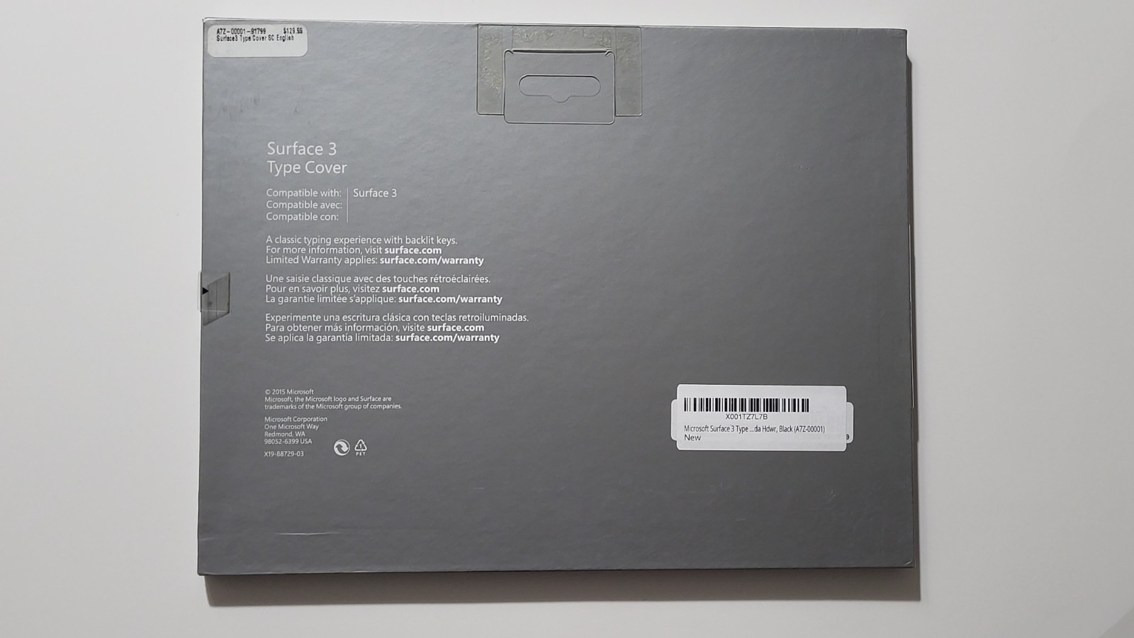 Microsoft Surface Pro 3 Type Cover (Brand New) - Black