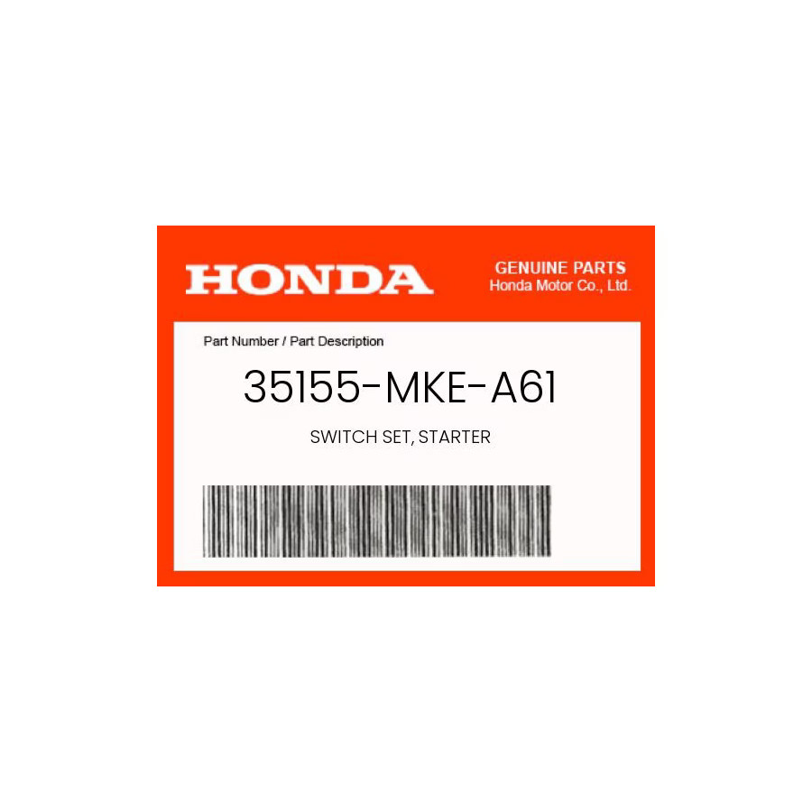Honda Genuine Switch Set, Starter - 35155-Mke-A61