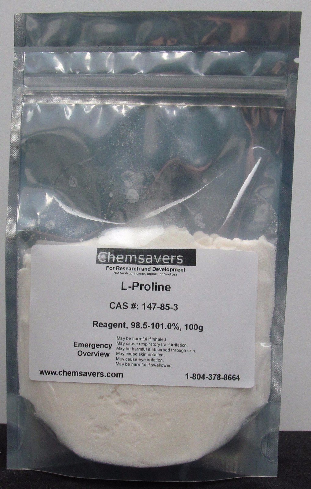 L-Proline, Reagent, 98.5-101.0%, 100g