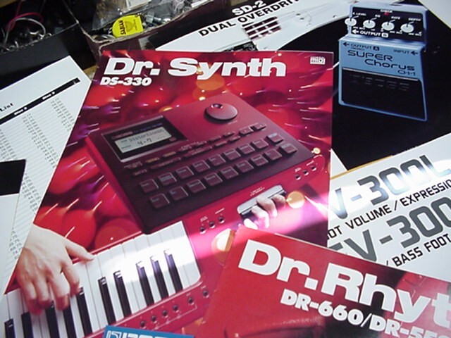 1993 Roland / boss dealer literature packet loaded with Boss and roland products