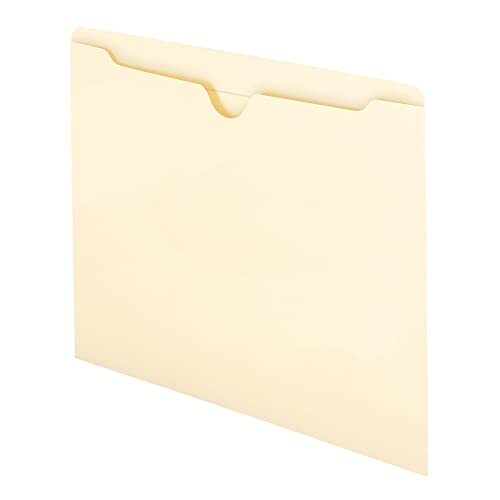Smead File Jackets, 100 Count, Manila, Reinforced Straight-Cut Tabs, Letter