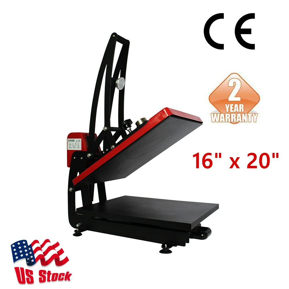110V 16" x 20" Auto Open Heat Press Machine DIY Vertical Version for T-shirt CE