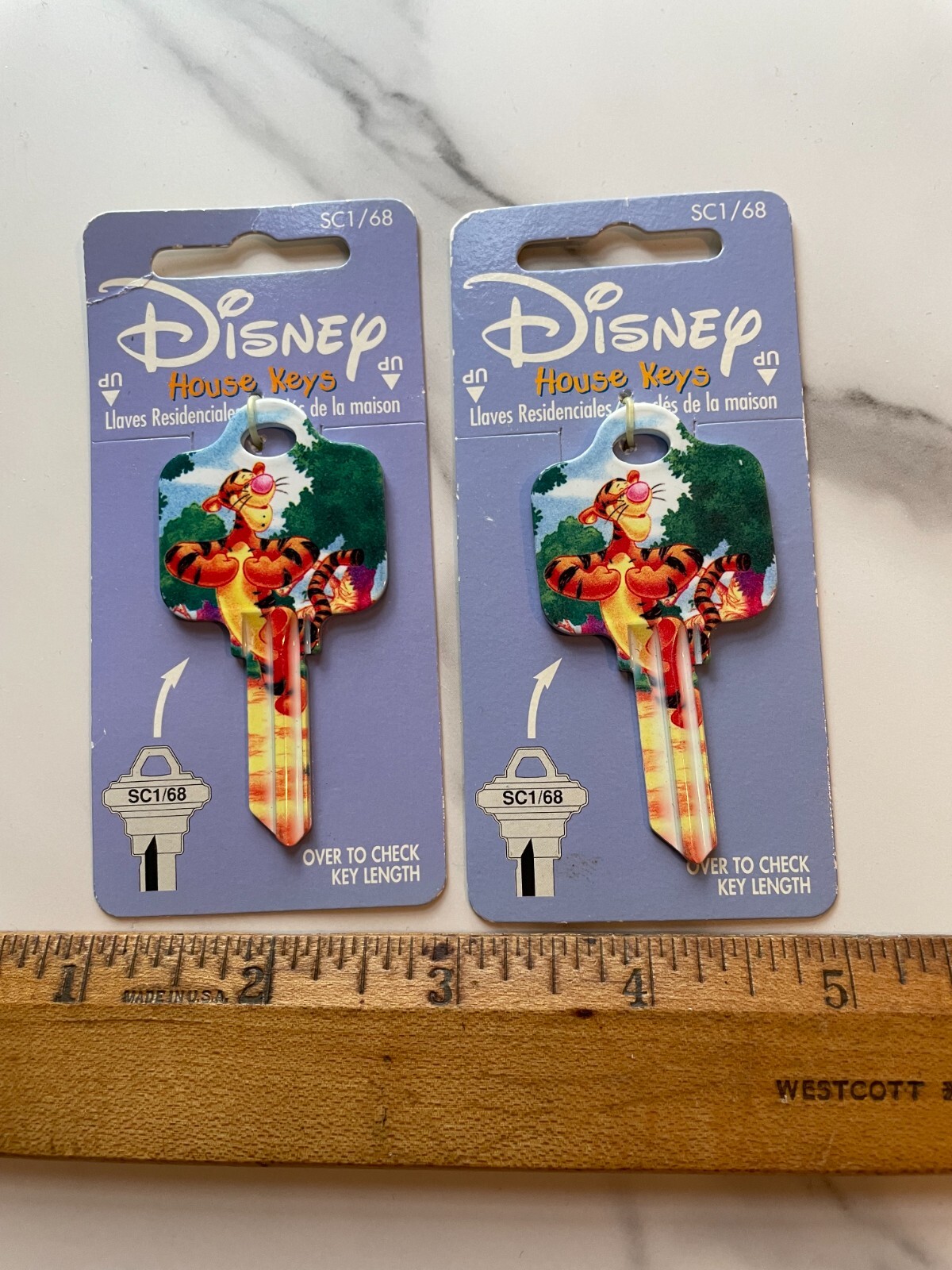 Tigger Disney House Keys Blank Lot of 2 SC1/68 Key Hillman Made in the USA