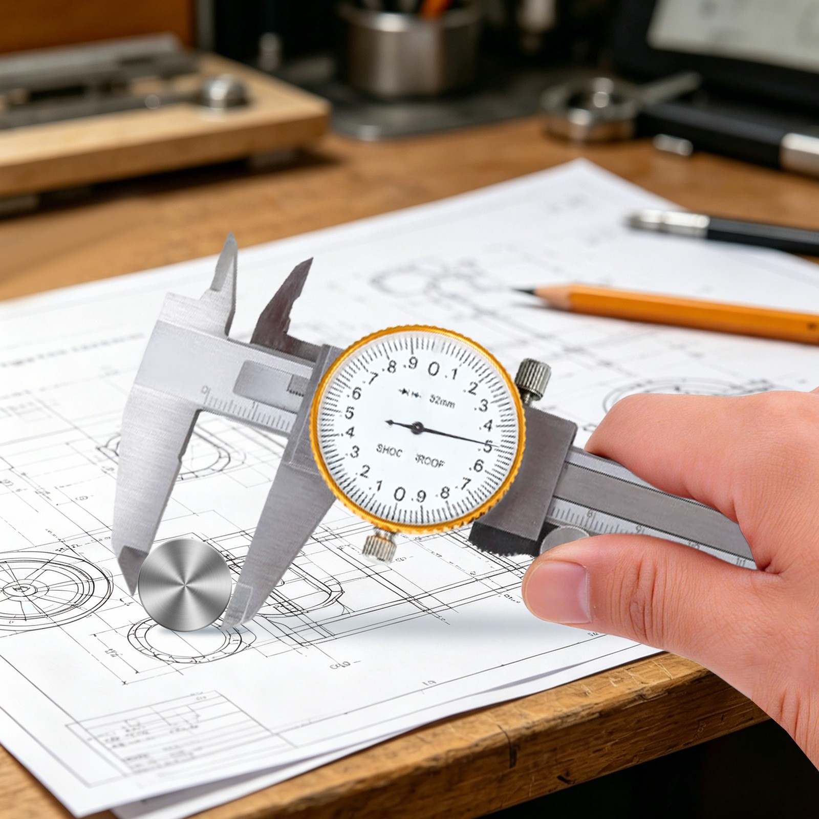 Stainless Steel Dial Caliper Precision Measuring Tool Measuring Caliper 0-150mm