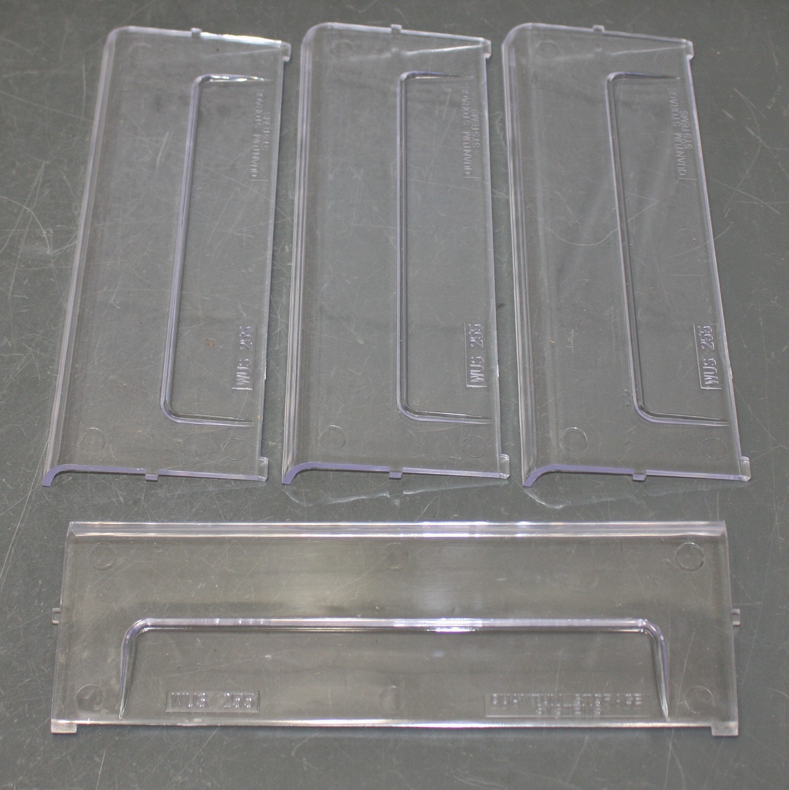 (116) Quantum Storage Bin Windows WUS255, Clear Plastic, for 10" Wide Bin QUS255
