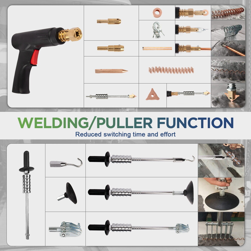 6 Models Car Body Dent Repair Kit Dent Puller Spot Welder Welding Machine 3800A