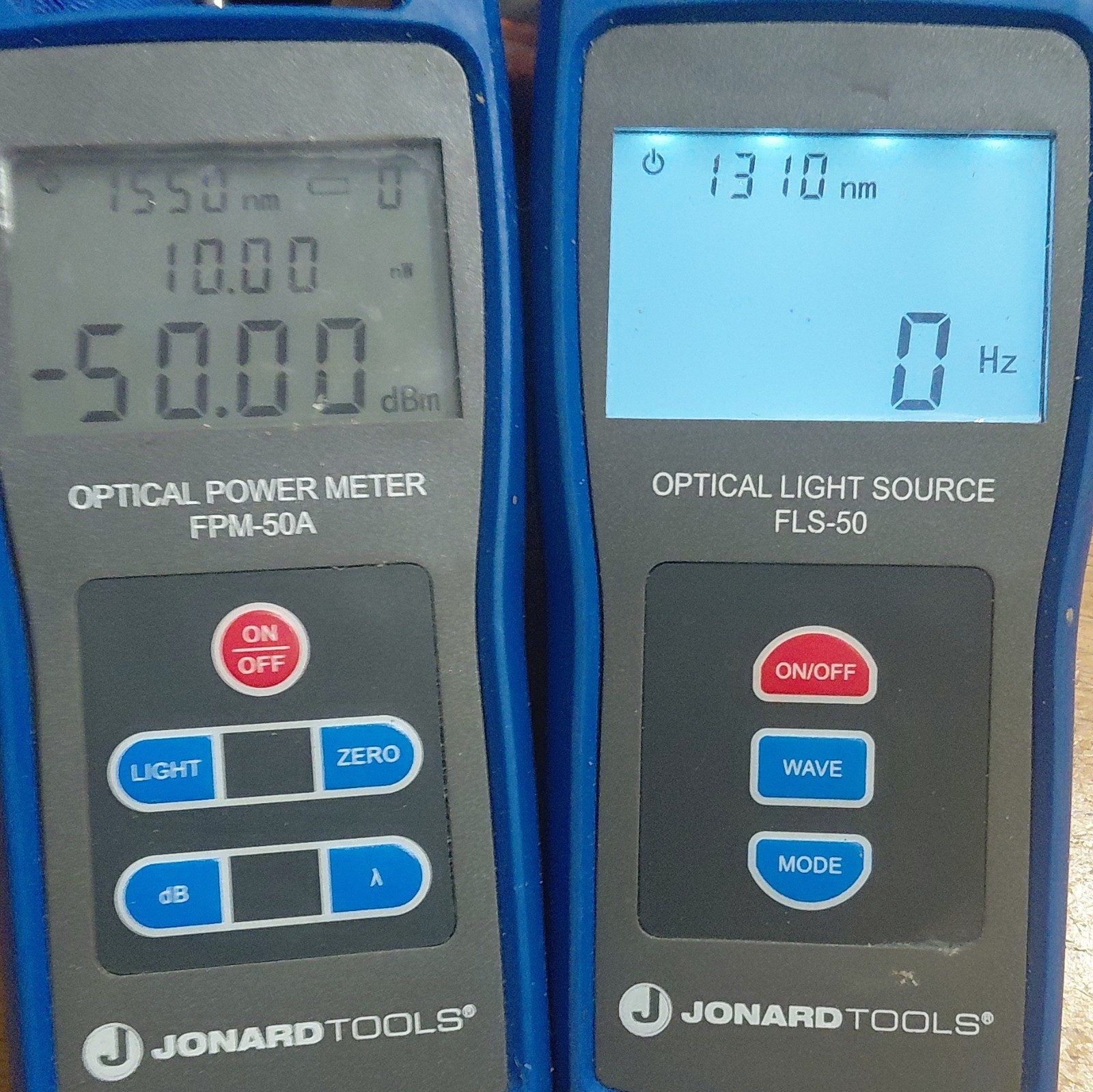 Jonard Tools FPM-50A Handheld Optical Power Meter 1310/1550nm and light source