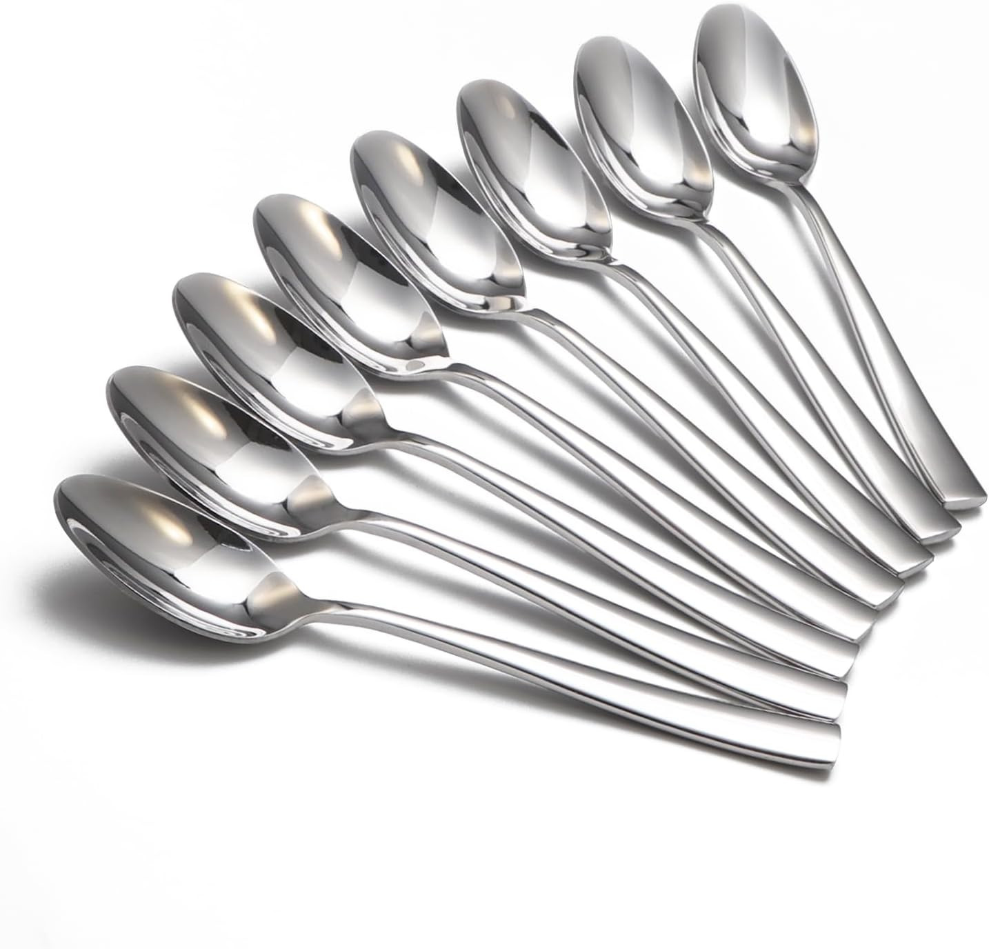 8-Piece Spoons Set, 7 Inch Stainless Steel Teaspoon, Tablespoon, Silverware Spoo