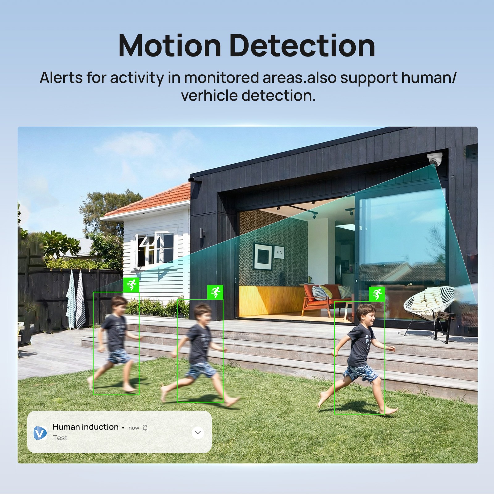 VIKYLIN 5MP IR Night Vision IP Camera Built-in Microphon Human Vehicle Detection