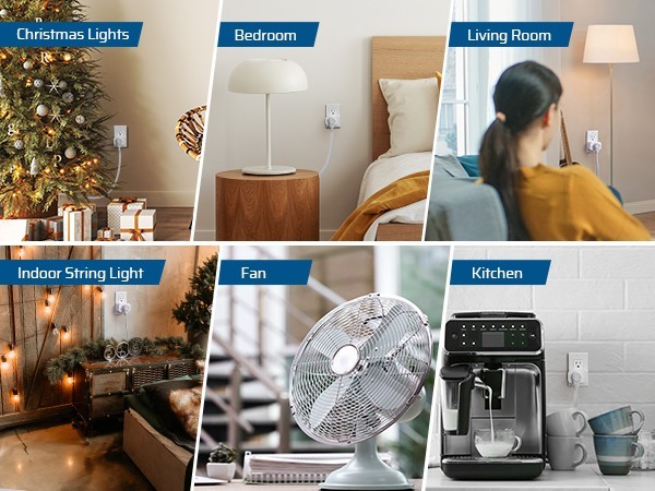 Indoor Remote Control Outlet, Wireless Remote Light Switch,15A/1875W, 100ft RF
