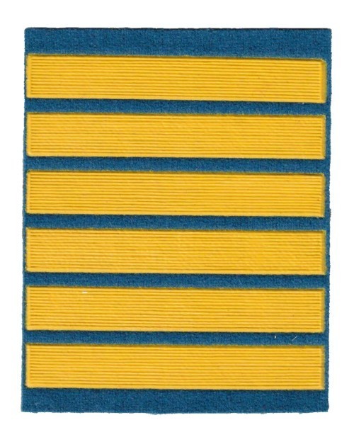 Soviet Air Force 6-year chevron on Blue felt