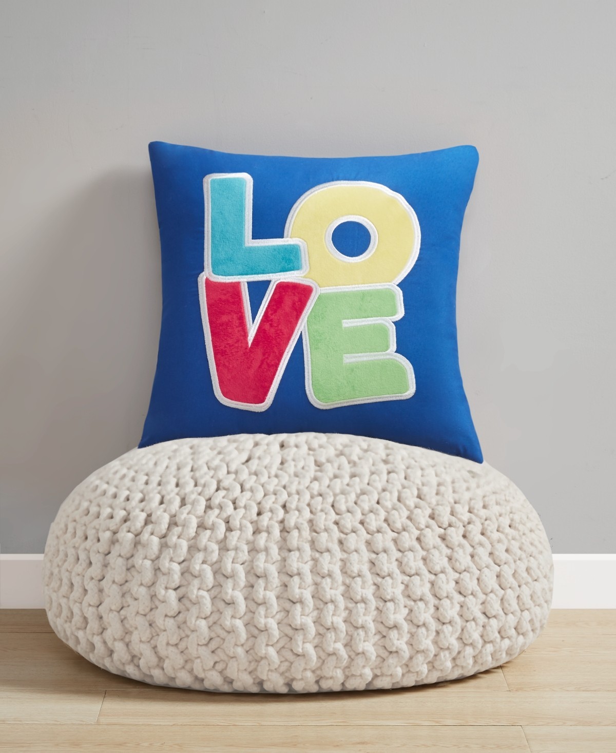 Charter Club Kids Love Decorative Pillow, 16" x 16" New