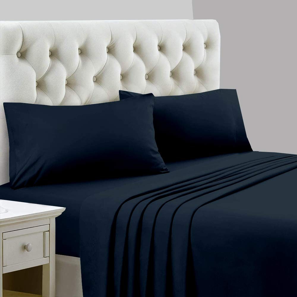 King/California King Waterbed Sheets, 4 Piece Attached Sheet Set, Fits 18 Inc...