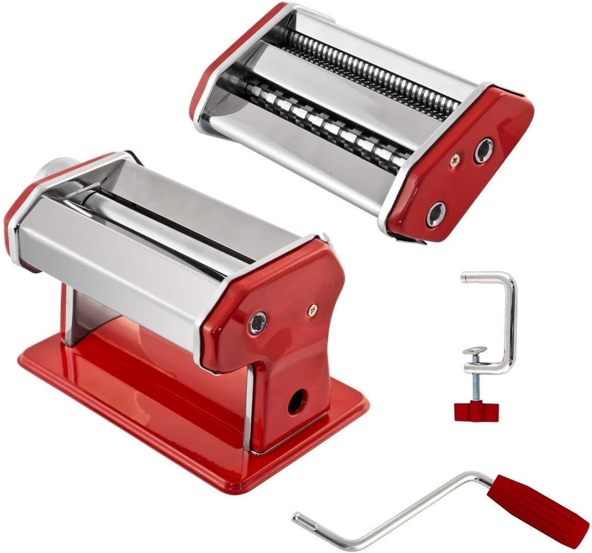 Stainless Steel Manual Pasta Maker | Adjustable Thickness Setting