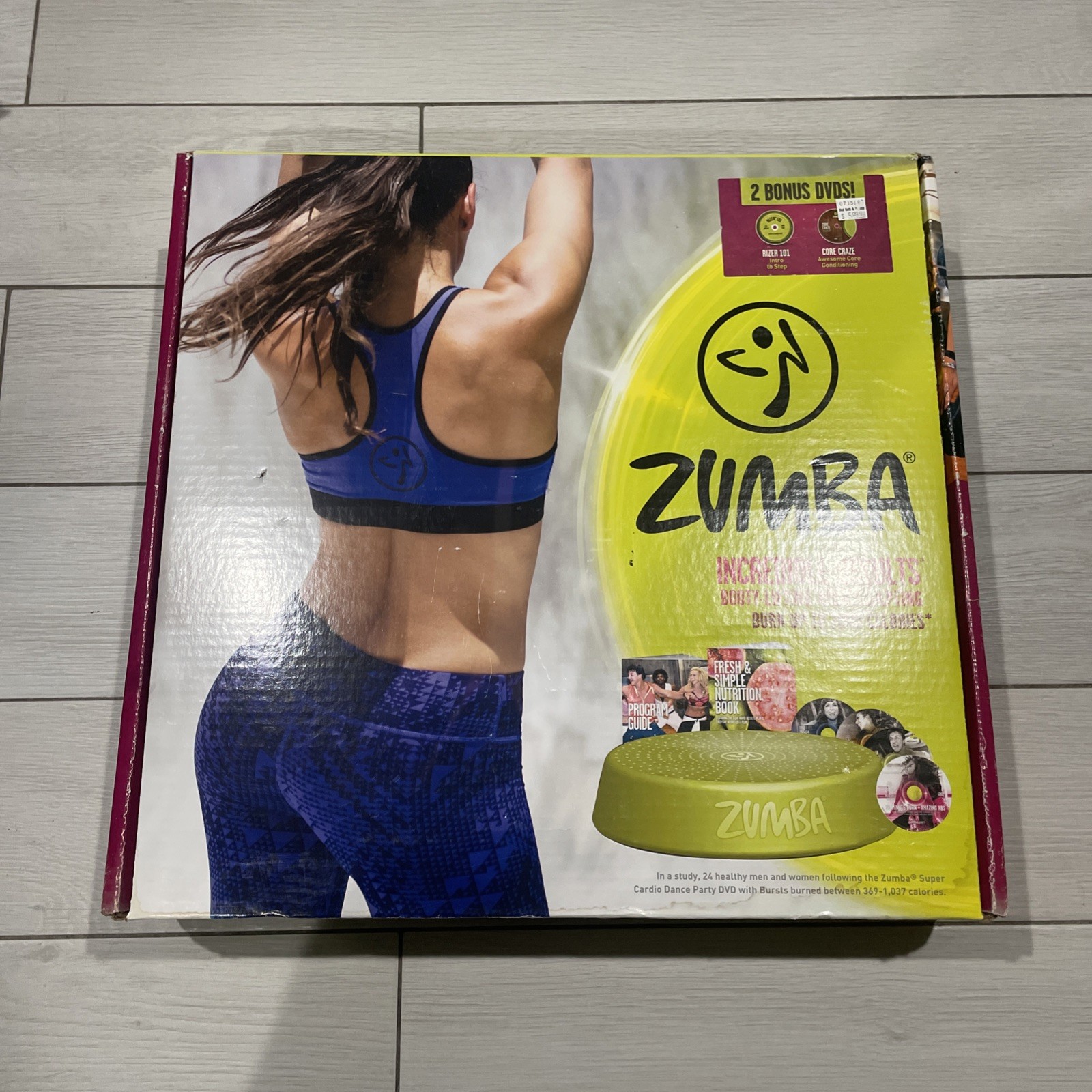Zumba Fitness Incredible Results Rizer Step, 3 DVDs and Booklet NEW IN BOX