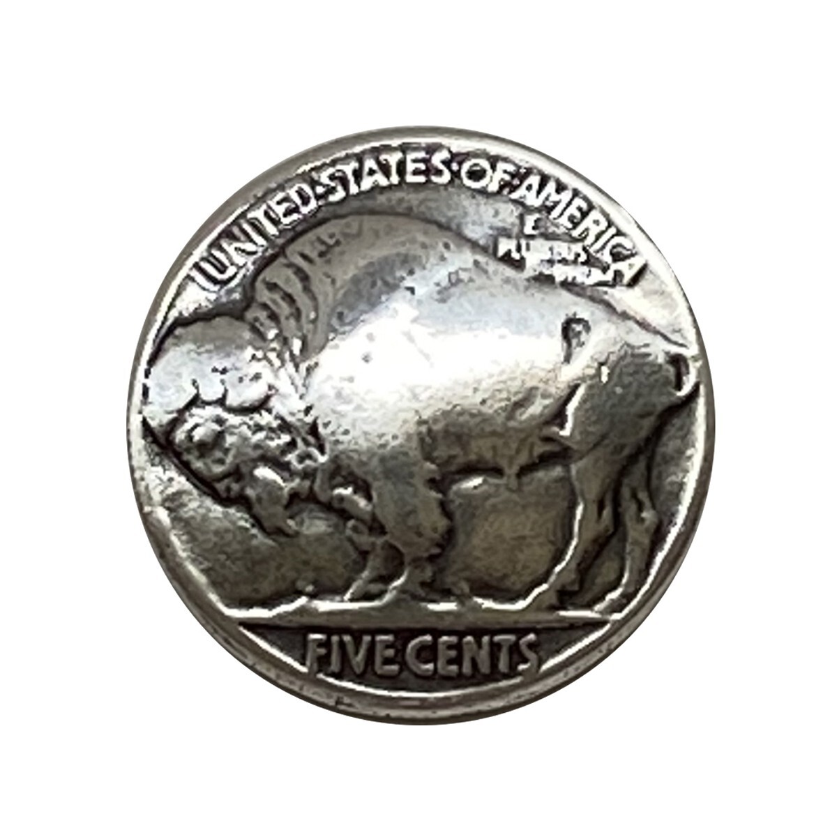 ANTIQUE BUFFALO NICKEL REPRODUCTION COIN CONCHO 7/8" SCREW BACK biker concho