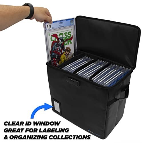 Graded Comic Book Storage Bin Fits 30 Slabs Fire Resistant Lockable Dividers