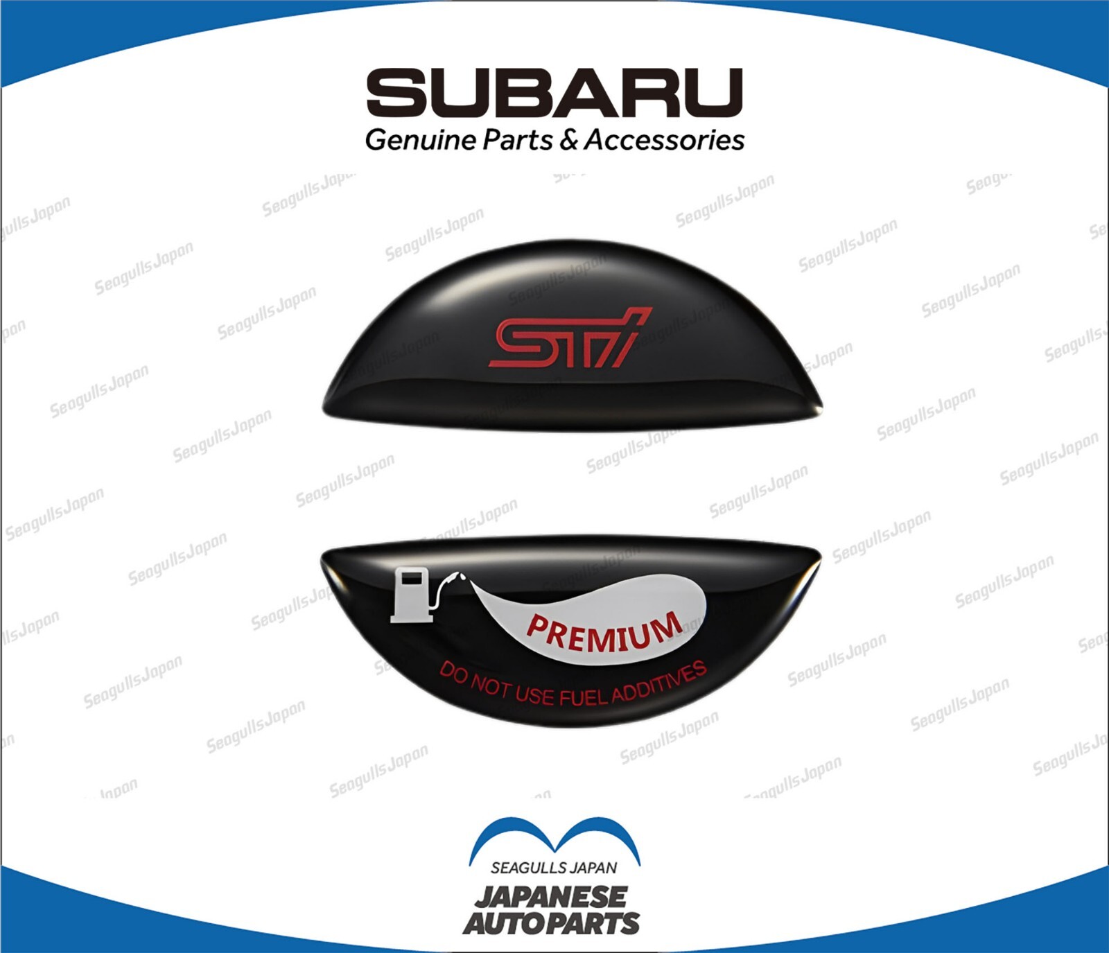 Subaru Genuine STI Fuel cap ornament (high octane) Black STSG18100640