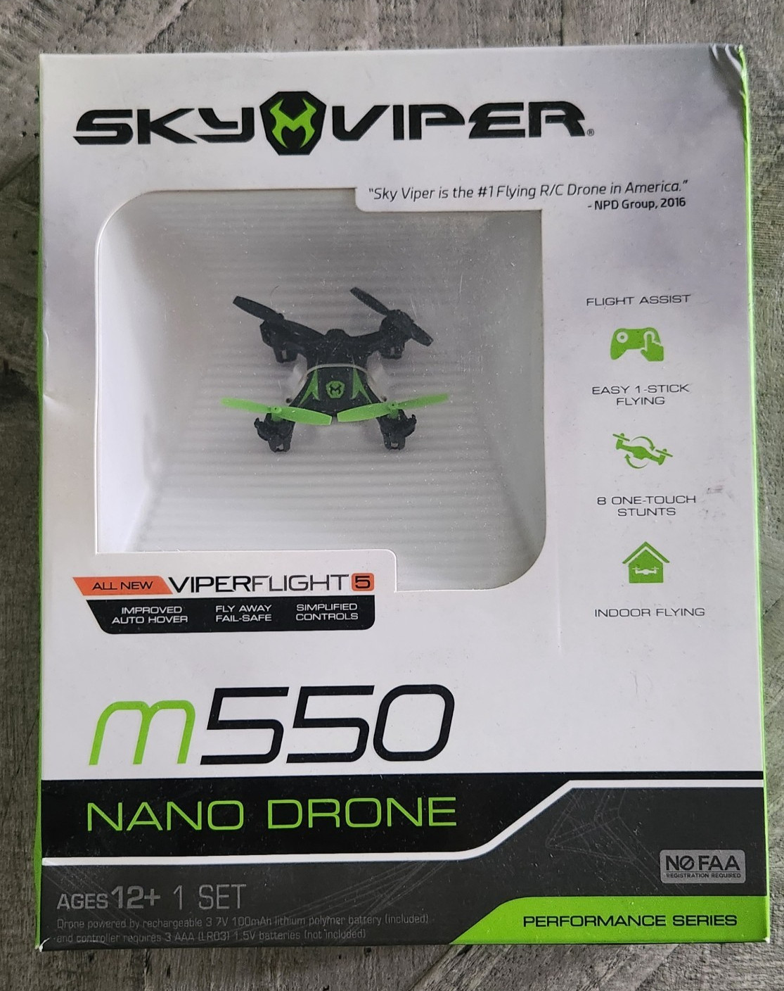 Sky Viper M550 Nano Drone ViperFlight 5 Performance Series New Sealed Indoor RC