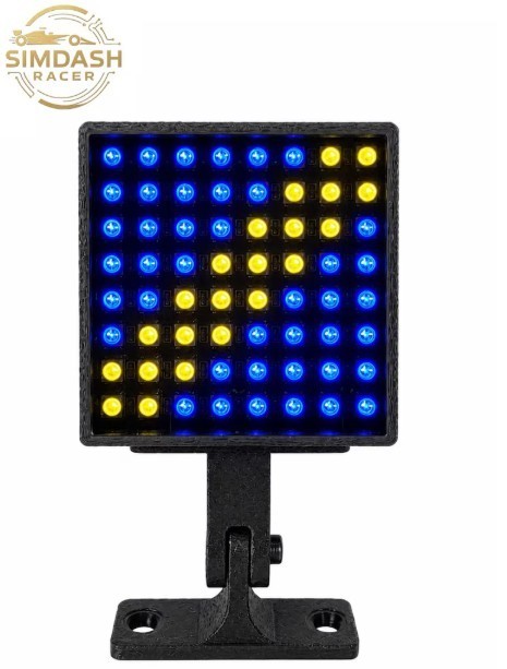 SimDash 64-LED RGB Matrix Display , Sim Racing Accessory, "LED Flag Display"