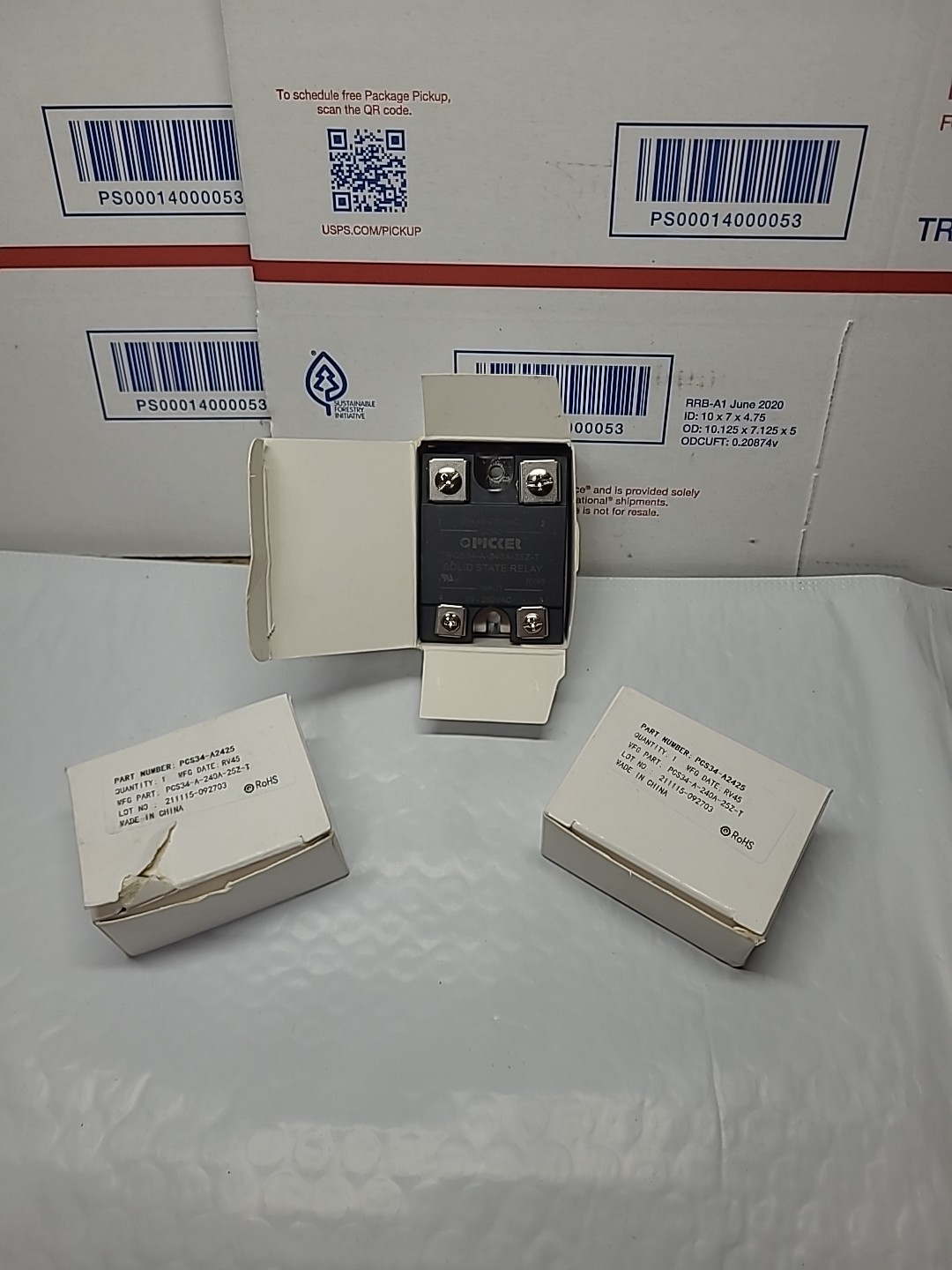 (3) PICKER SOLID STATE RELAYS..AC-AC...90-280VAC INPUT...48-280VAC OUT...25A..