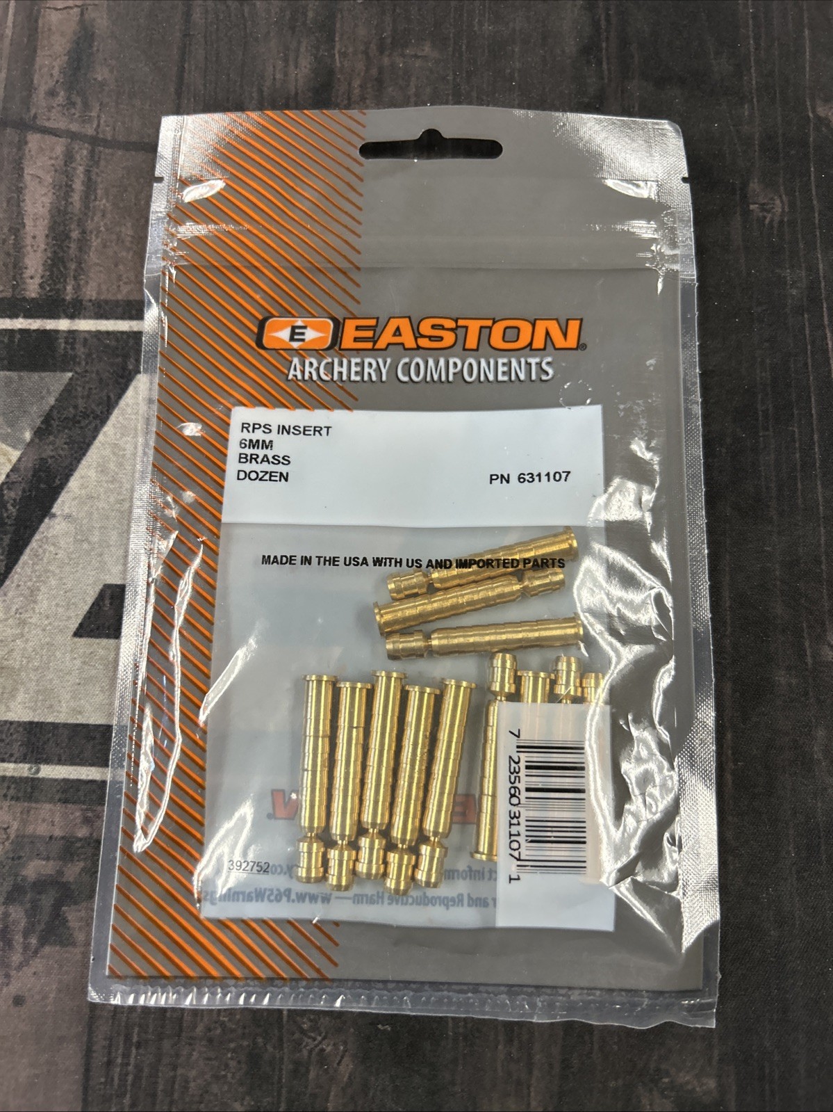 Easton RPS Insert 6 Mm Brass 12 Pack