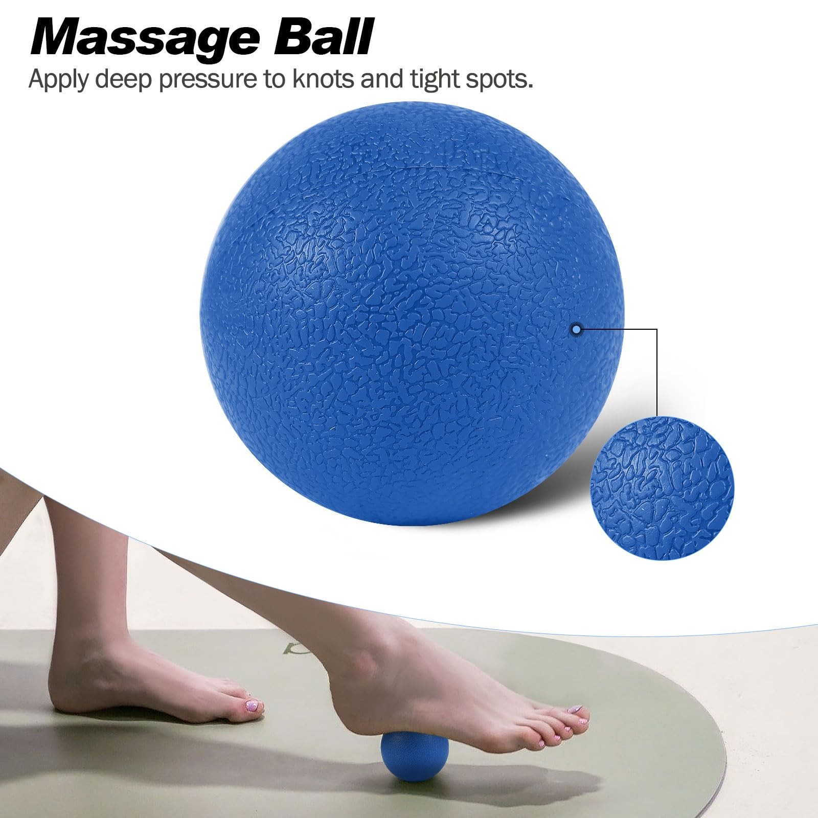 5 in 1 Foam Roller Set High Density Patented Foam Roller for Exercise