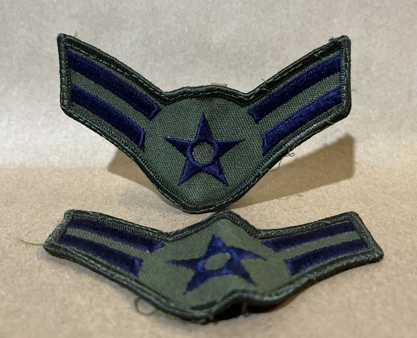 Lot of 2 - New US Air Force Airman First Class Enlisted Rank Sew On Patches