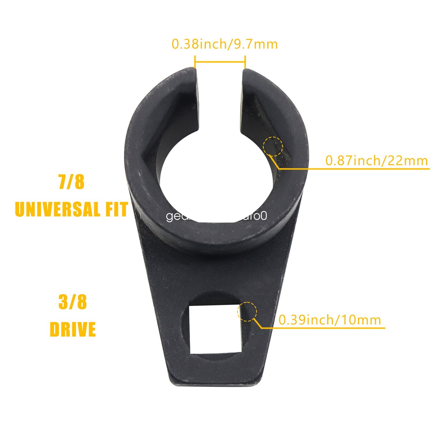 7/8-Inch 22mm Offset Oxygen O2 Sensor Socket Wrench Removal Tool Drive 3/8" US