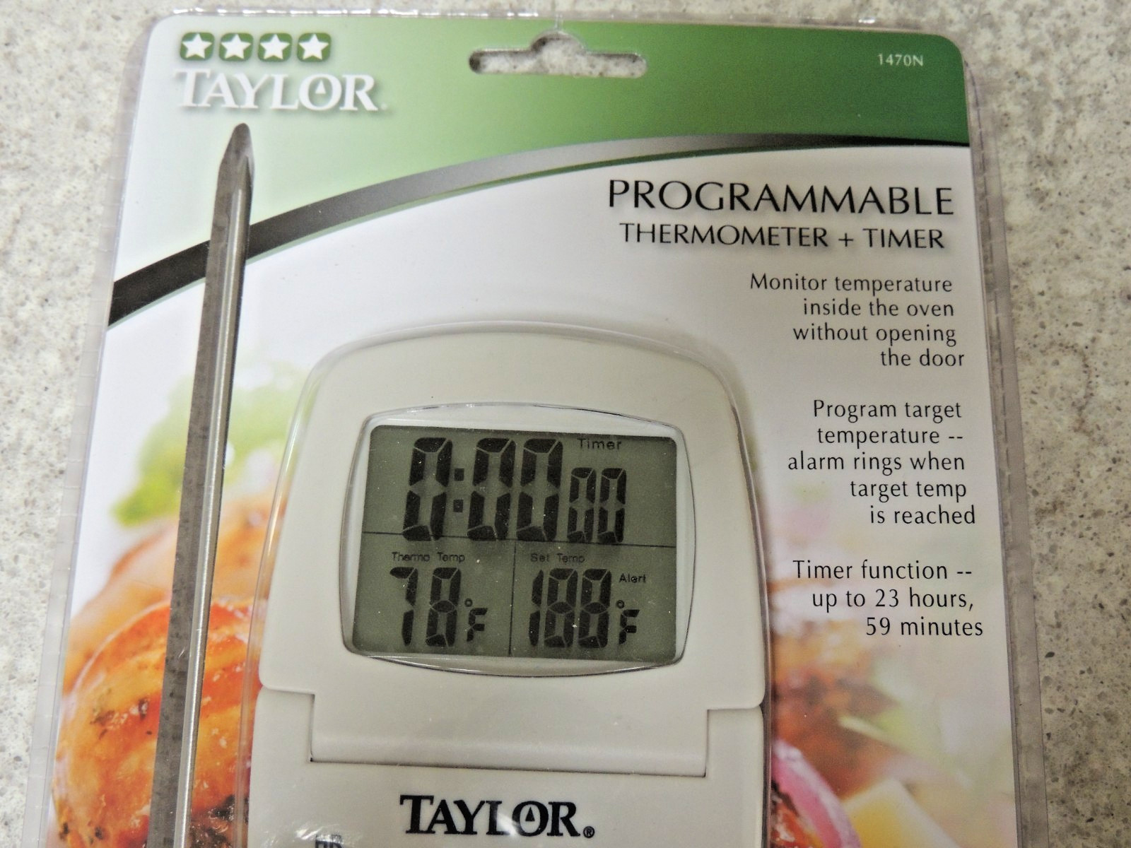 Taylor Programmable Thermometer Timer 1470N New