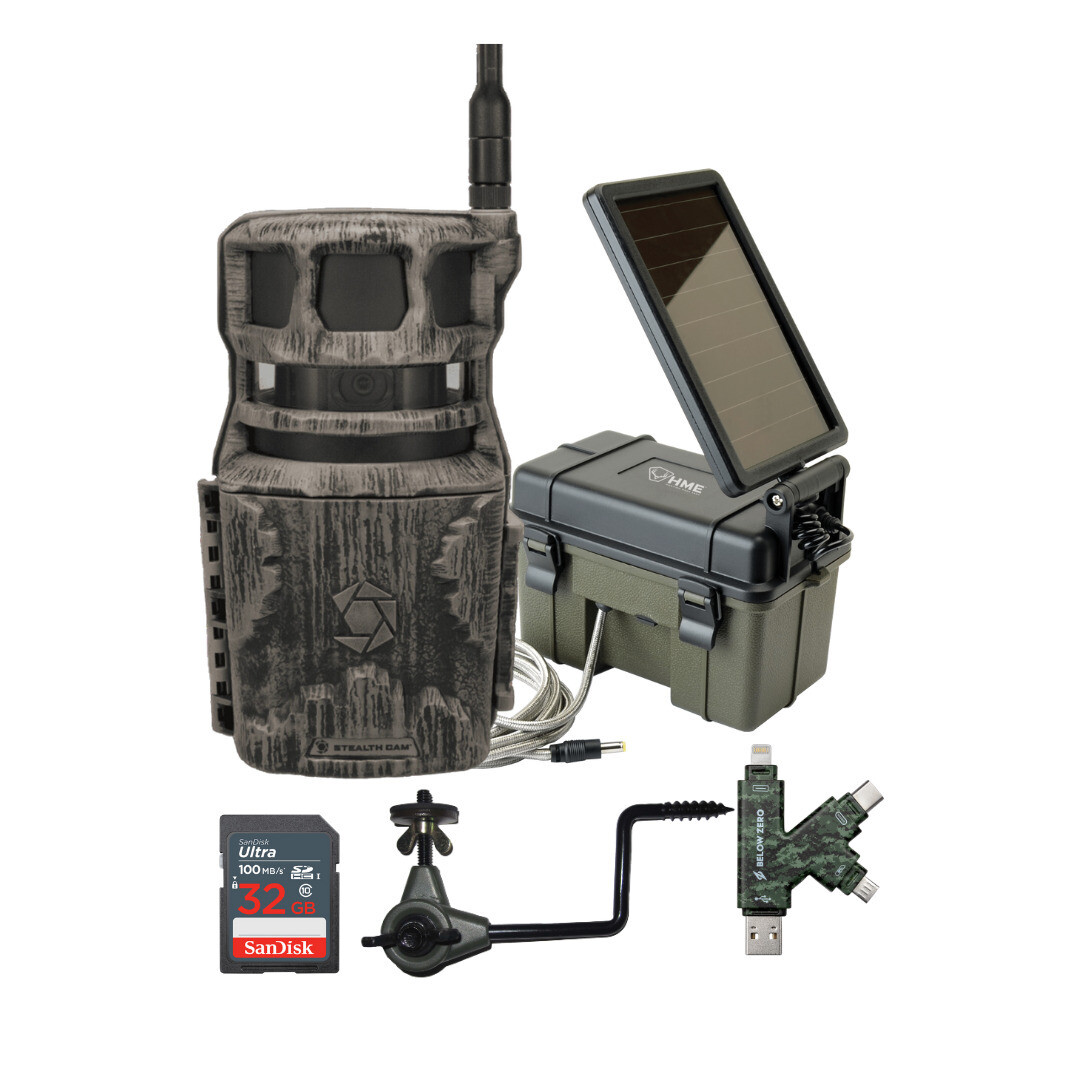 Stealth Cam Revolver 40MP Pro 360 Degree Cellular Trail Camera Bundle