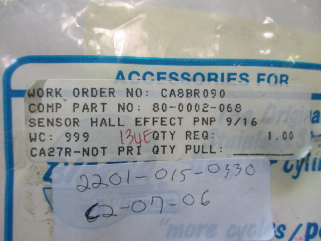 Bimba HSCX-02, Sensor Hall Effect, PNP, On-Trak, 80-002-068. 419174