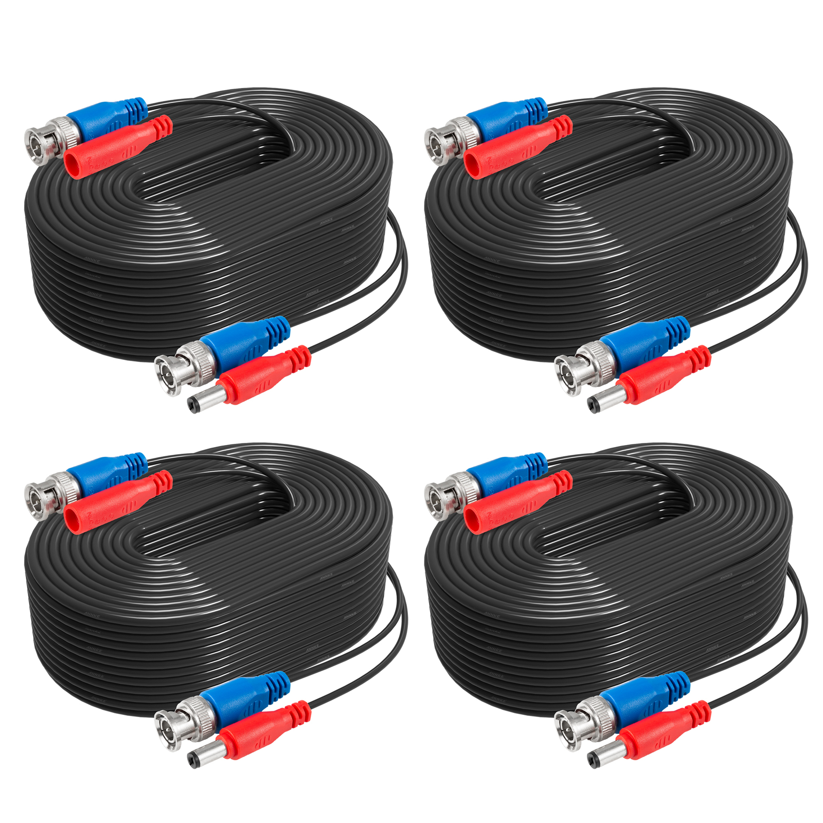 ANNKE 60/100ft CCTV Video BNC Extension Wire Cord Security Camera DC Power Cable