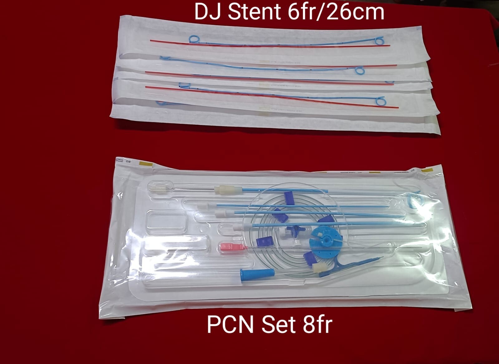 4A PCN NEPHROSTOMY SET 8Fr 1pc Sterilised UROLOGY+DJ STENT 6FR/26CM 5PCS