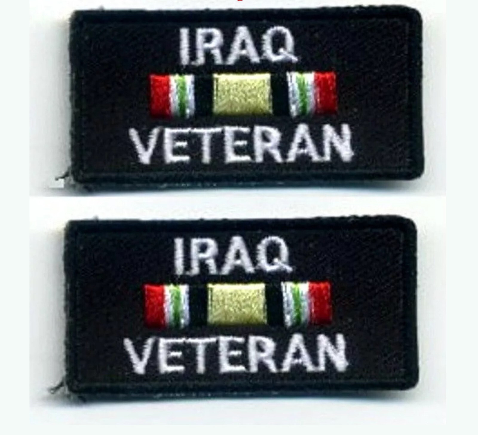 GULF WAR OIF OPERATION IRAQI FREEDOM WAR TROPHY 2x4 (iron-on) 2-PC: IRAQ VETERAN