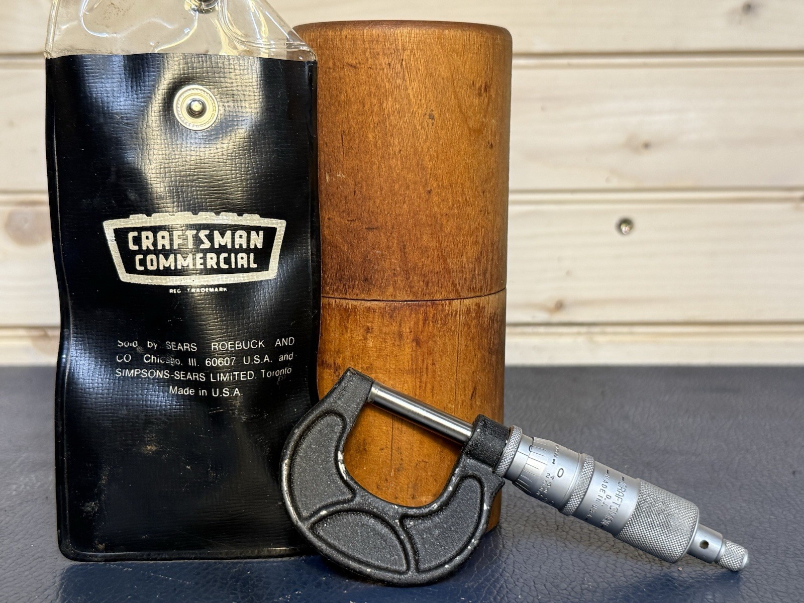 CRAFTSMAN Micrometer No. 38631 0" - 1" Machinists Micrometer Made in USA W/Case